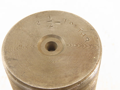 2-1/2" - 16 Thread Plug Gauge Right Hand