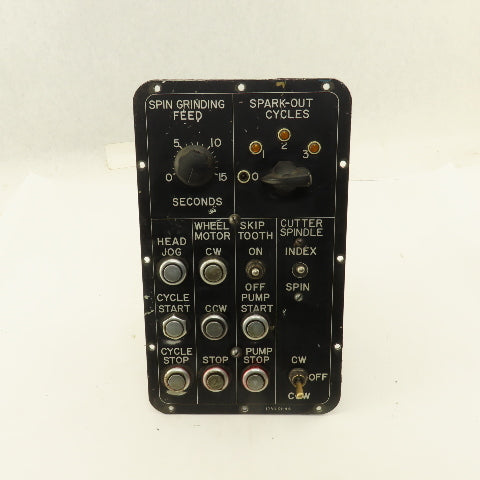 Ingersoll Cutter Grinder Machine Operator Button Switch Panel