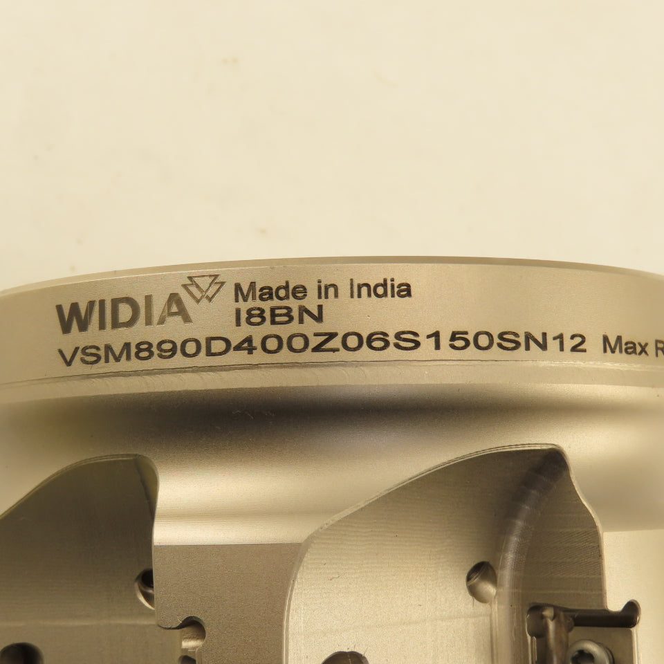 Widia VSM890D400Z06S150SN12 Indexing Face Mill 1-1/2" Arbor 4" Dia. 6 Edge