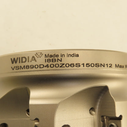 Widia VSM890D400Z06S150SN12 Indexing Face Mill 1-1/2" Arbor 4" Dia. 6 Edge