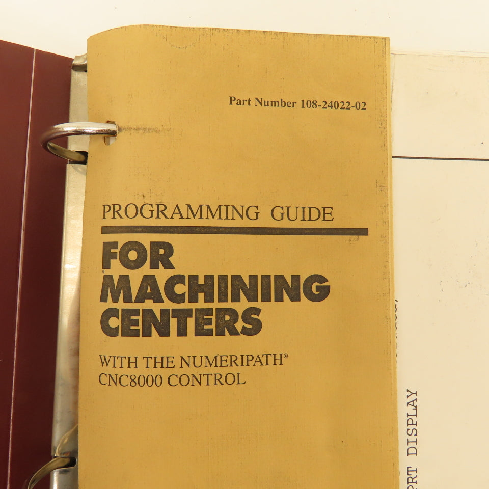 Giddings & Lewis NumeriPath 8000 Programming Data Manual