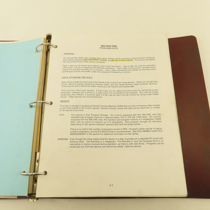 Giddings & Lewis NumeriPath 8000 Programming Data Manual