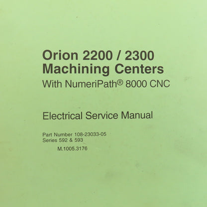 Giddings & Lewis Orion 2200/2300 NumeriPath 8000 Programming Data Manual