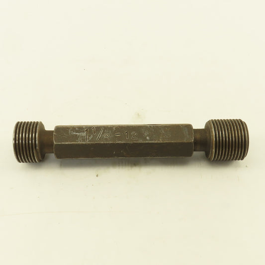 1-1/8"- 12  Thread Plug Gauge Go/No Go Right Hand