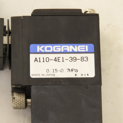 Koganei A110-4E1-39-83 2 Way Pneumatic Single Solenoid Valve 24VDC