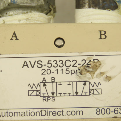 Nitra AVS-533C2-26B Pneumatic Directional Valve 3 Position Closed Center 24V