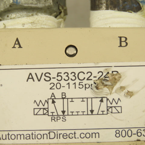 Nitra AVS-533C2-26B Pneumatic Directional Valve 3 Position Closed Center 24V
