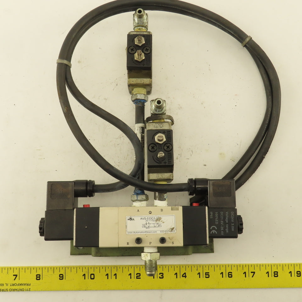 Nitra AVS-533C2-26B Pneumatic Directional Valve 3 Position Closed Center 24V