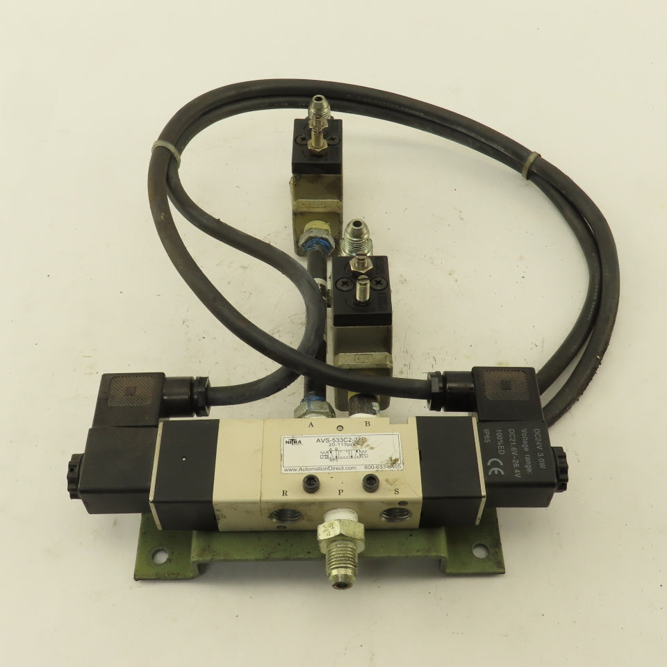 Nitra AVS-533C2-26B Pneumatic Directional Valve 3 Position Closed Center 24V