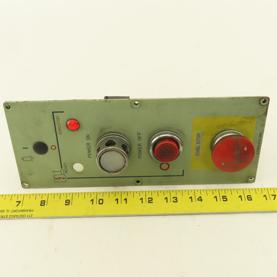 Okuma E5404-019-860 Machine Power E-Stop Indicator Switch Panel 600V MAX