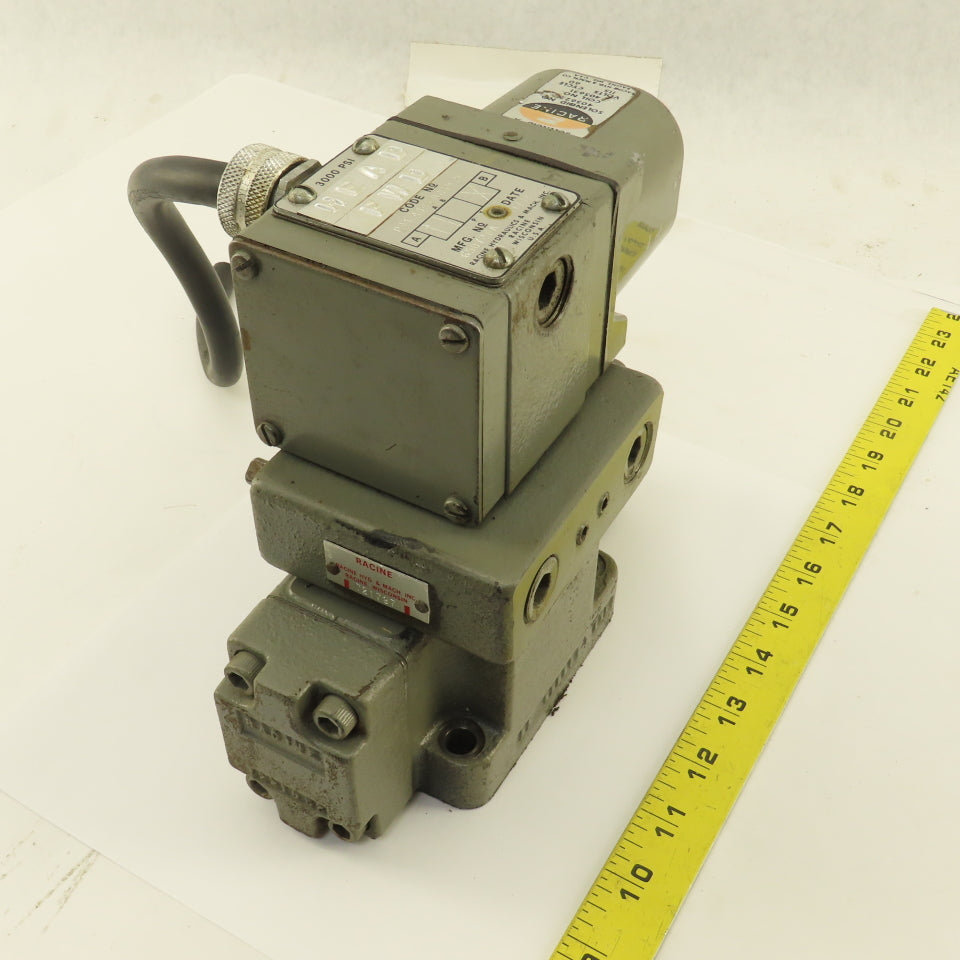 Racine 0D4-A0HS-R03M-20 650726A Single Solenoid Metered Hydraulic Valve 115V