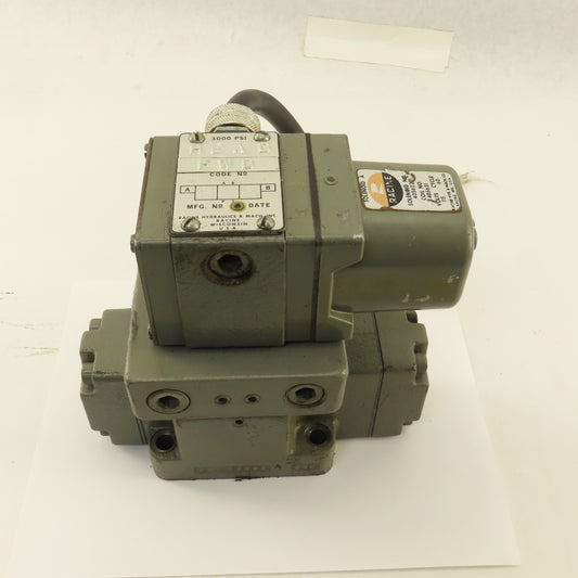 Racine 0D4-A0HS-R03M-20 650726A Single Solenoid Metered Hydraulic Valve 115V