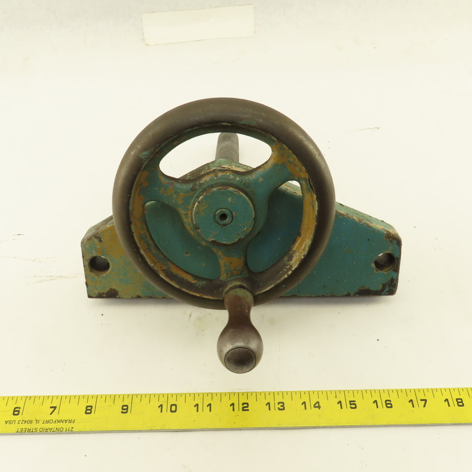 Ingersoll Cutter Grinder Machine Hand Crank Casting Plate 7/8" Screw 1/8" Pitch