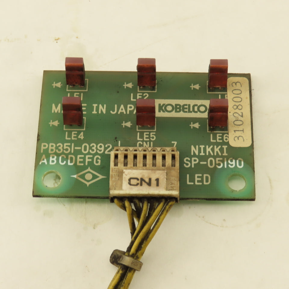 Kobelco PB351-0392 LED Indicator Circuit Board