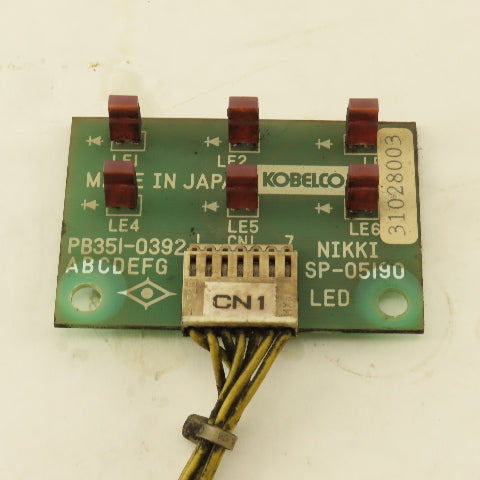 Kobelco PB351-0392 LED Indicator Circuit Board