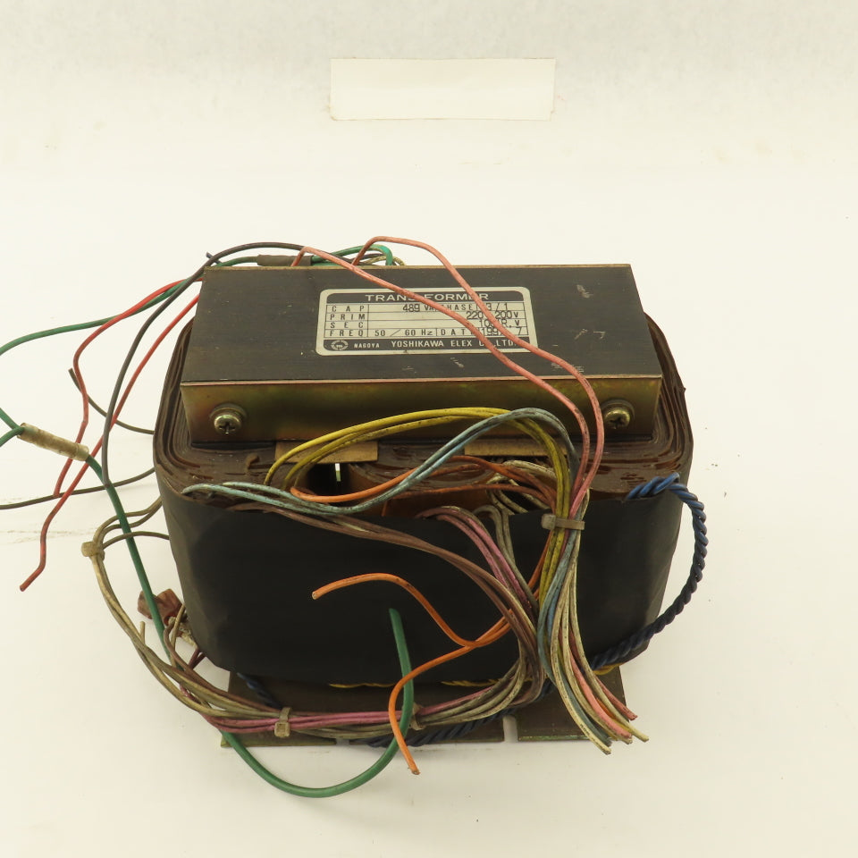 Yoshikawa 489VA 3/1 Ph 220/200V Pri 10CIR,V Sec. Transformer