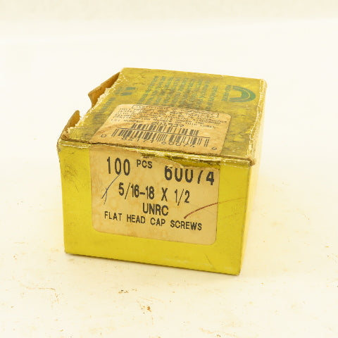 Holo-Krome 60074 5/16"-18 x 1/2" Steel Flat Head Socket Cap Screw Lot Of 100