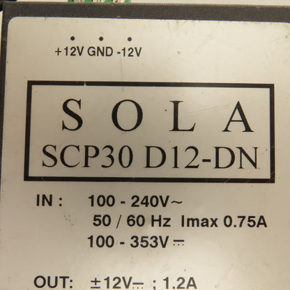 Sola SCP30 D12-DN 100-240V 50/60Hz 100-353VDC Power Supply Box