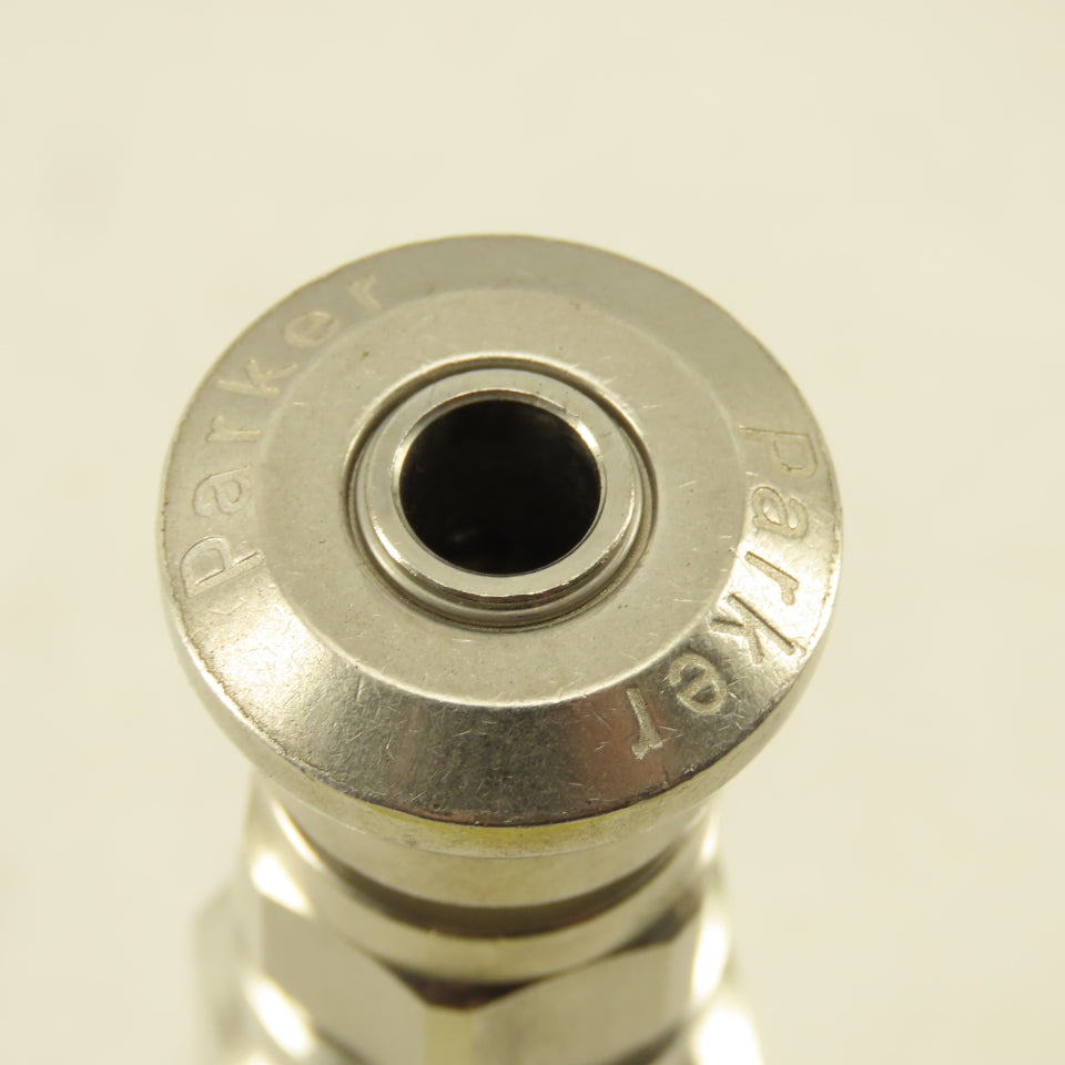 Parker 1/4" Connection x 1/4" Compression Quick Connect Air Chuck Stainless