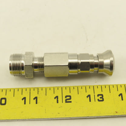 Parker 1/4" Connection x 1/4" Compression Quick Connect Air Chuck Stainless