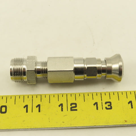 Parker 1/4" Connection x 1/4" Compression Quick Connect Air Chuck Stainless