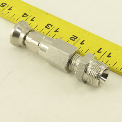 Parker 1/4" Connection x 1/4" Compression Quick Connect Air Chuck Stainless