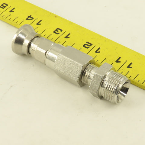 Parker 1/4" Connection x 1/4" Compression Quick Connect Air Chuck Stainless