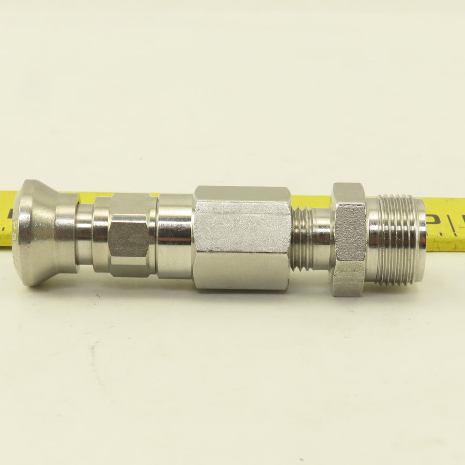 Parker 1/4" Connection x 1/4" Compression Quick Connect Air Chuck Stainless