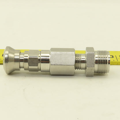 Parker 1/4" Connection x 1/4" Compression Quick Connect Air Chuck Stainless
