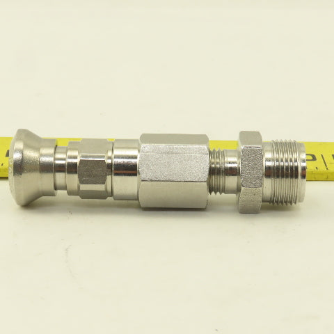 Parker 1/4" Connection x 1/4" Compression Quick Connect Air Chuck Stainless
