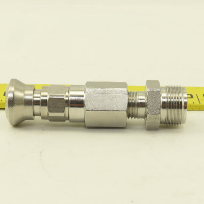 Parker 1/4" Connection x 1/4" Compression Quick Connect Air Chuck Stainless