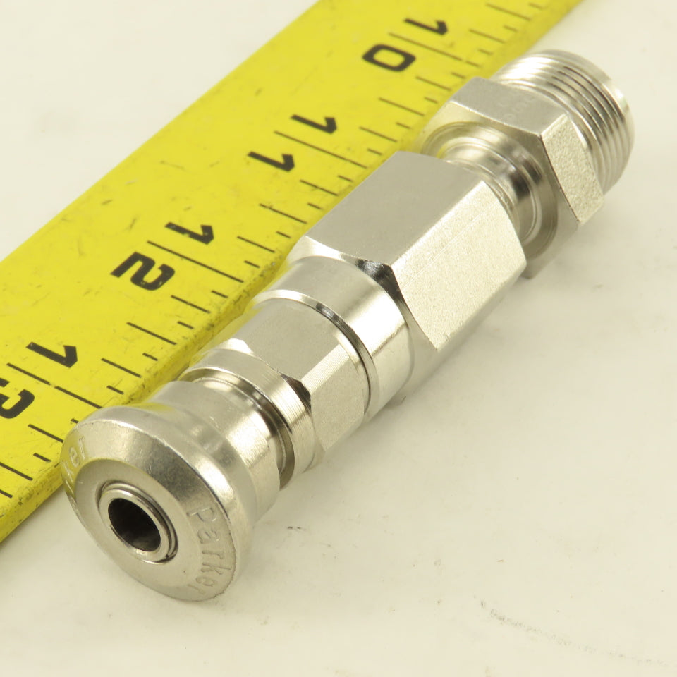 Parker 1/4" Connection x 1/4" Compression Quick Connect Air Chuck Stainless