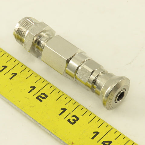 Parker 1/4" Connection x 1/4" Compression Quick Connect Air Chuck Stainless