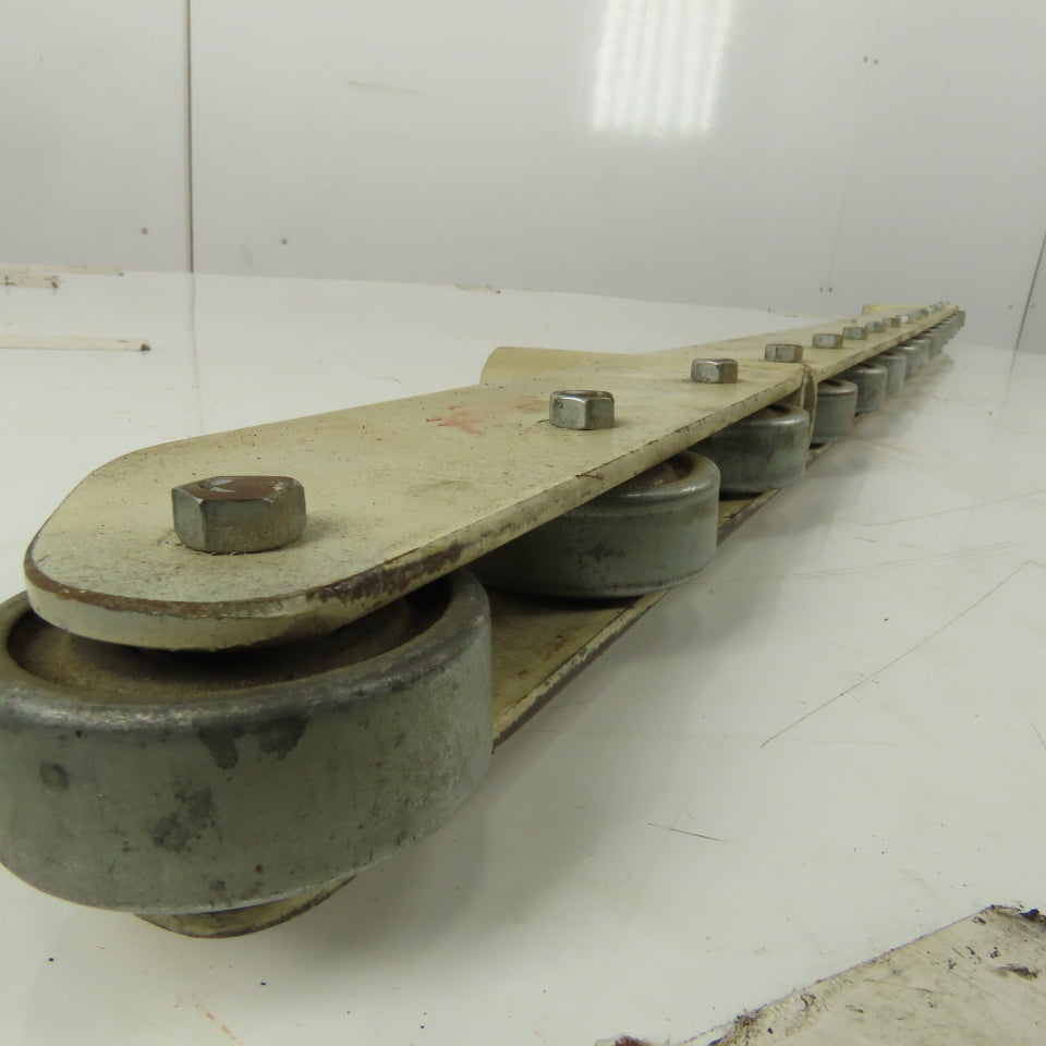 54-1/2" Conveyor Shake Wheel Side Roller Guide Assembly