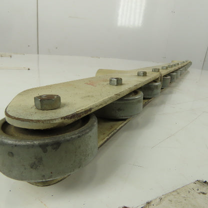 54-1/2" Conveyor Shake Wheel Side Roller Guide Assembly