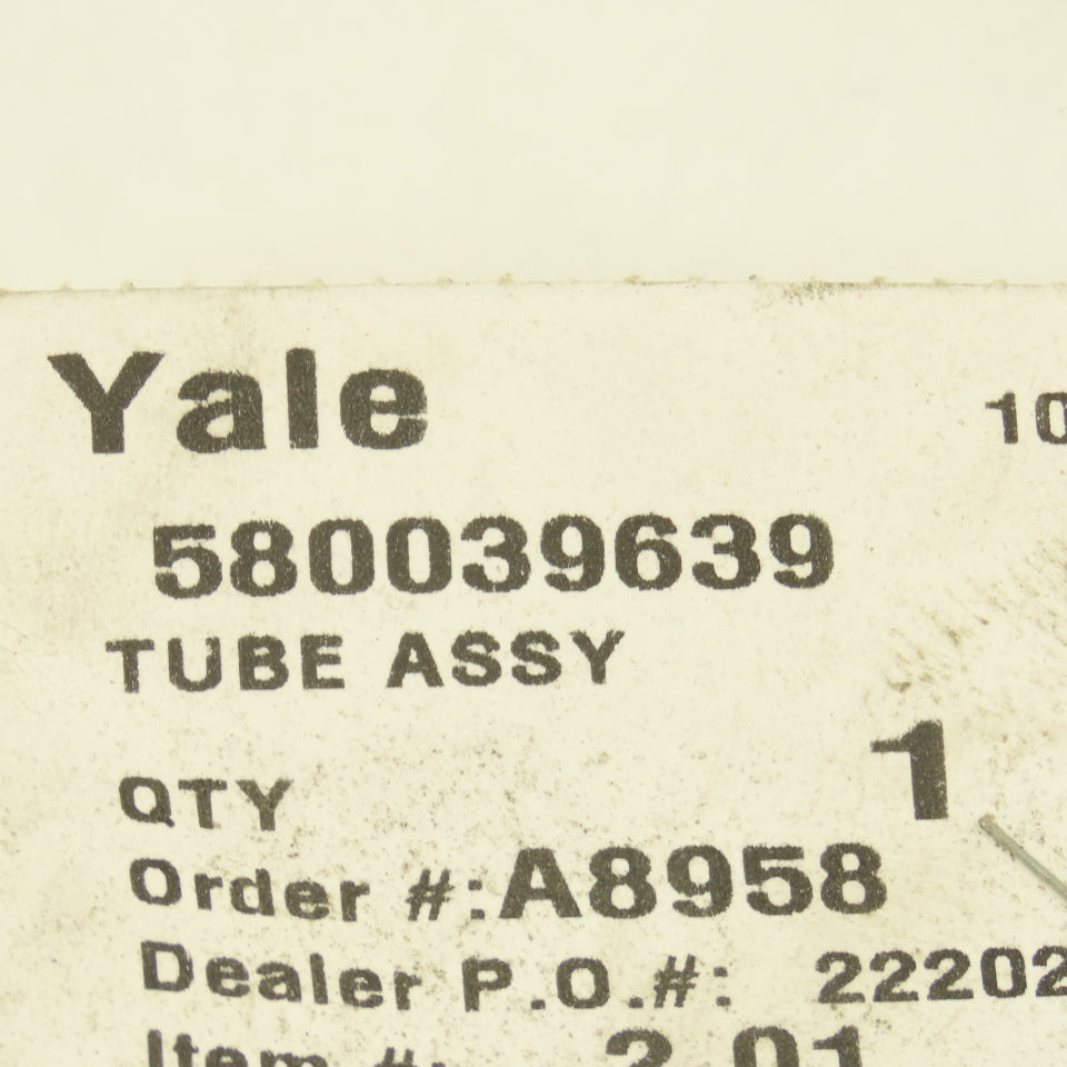 Yale 580039639 Left Side Brake Tube OEM