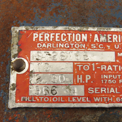 Perfection America ST2610B Double Output Gear Reduce Ratio 10:1 Output 1424Lb-in