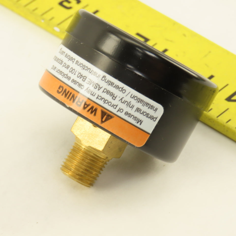 Omega PGU-15B-60PSI 1-1/2" Air Pressure Gauge 60 PSI Back Port 1/8NPT
