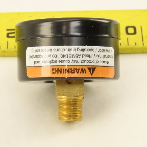 Omega PGU-15B-60PSI 1-1/2" Air Pressure Gauge 60 PSI Back Port 1/8NPT