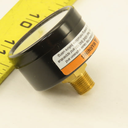 Omega PGU-15B-60PSI 1-1/2" Air Pressure Gauge 60 PSI Back Port 1/8NPT