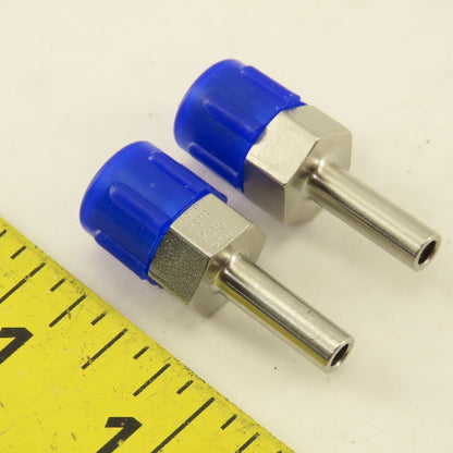 Parker 3-2 T2HF-SS 1/8" NPT x 3/16" OD Stem Tube Fitting Stainless Steel Lot / 2