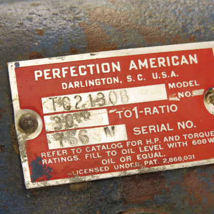 Perfection America TG2130B Double Output Gear Reduce Ratio 30:1 208-220/440V 3Ph