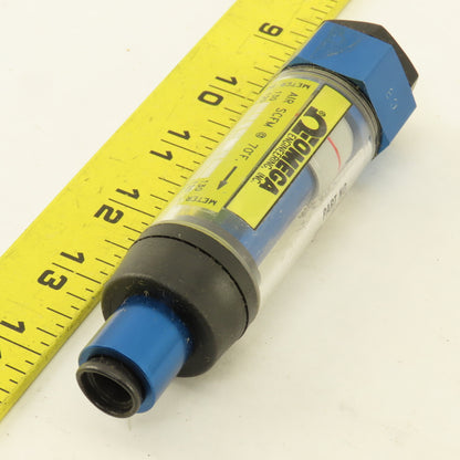 Omega FL-2904 1/4" Port Flow Gauge 1-4 SCFM @ 40-130 PSIG  600PSI MAX