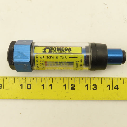 Omega FL-2904 1/4" Port Flow Gauge 1-4 SCFM @ 40-130 PSIG  600PSI MAX
