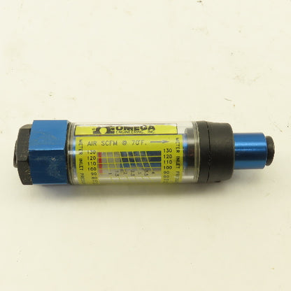 Omega FL-2904 1/4" Port Flow Gauge 1-4 SCFM @ 40-130 PSIG  600PSI MAX