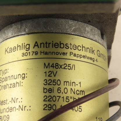 Kaehlig Antriebstechnik M48x25/I 12V Vacuum Pump Parts/Repair
