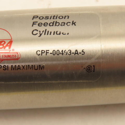 Bimba CPF-00493-A-5 Pneumatic Cylinder Missing  Position Sensor 5" Stroke