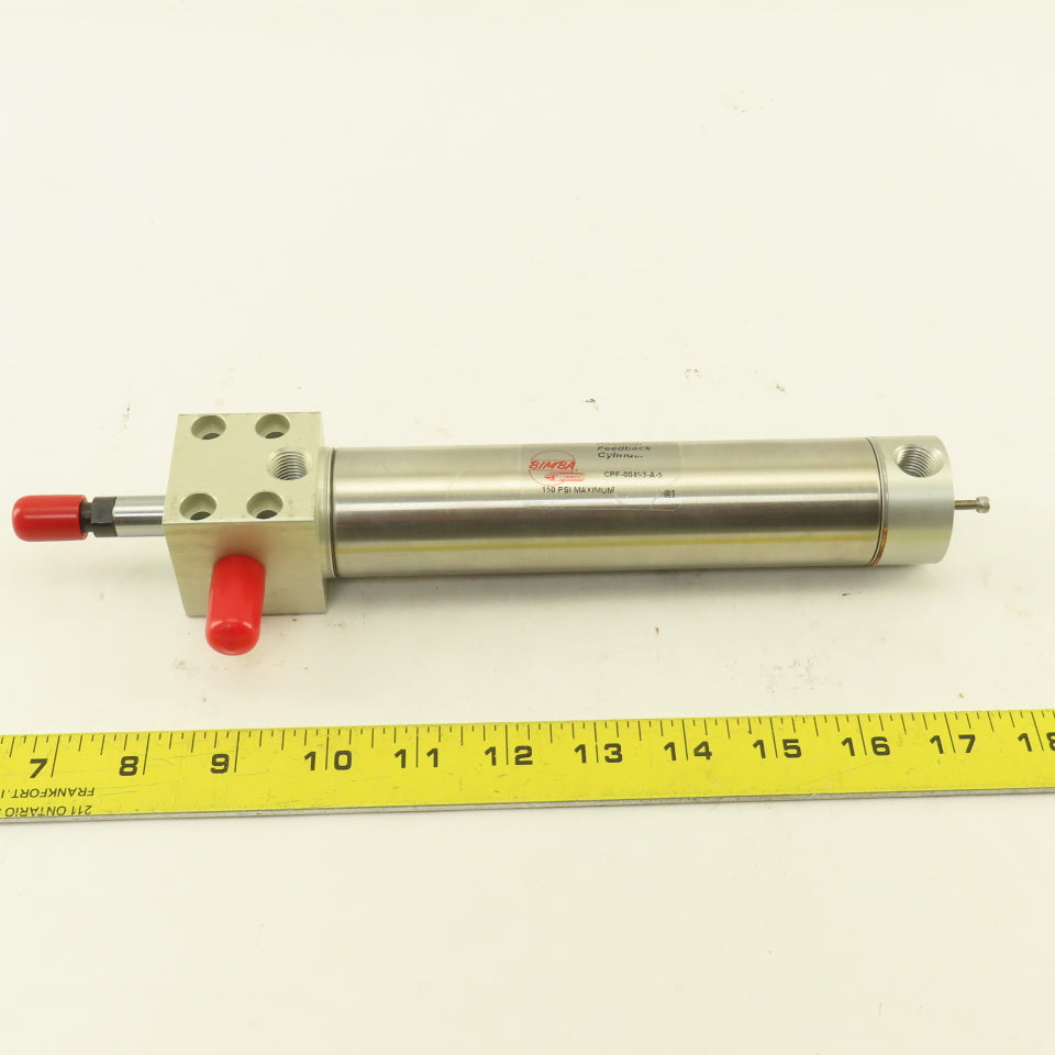 Bimba CPF-00493-A-5 Pneumatic Cylinder Missing  Position Sensor 5" Stroke