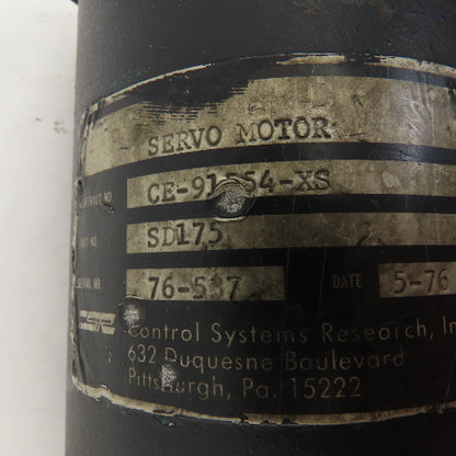 Control Systems Research Permanent Magnet Servo Motor