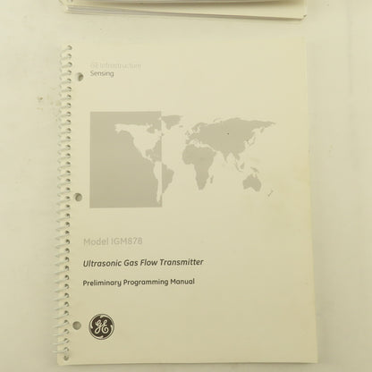 GE Model IGM878 Ultrasonic Gas Flow Meter Programming  Start Up Guides 5 Books